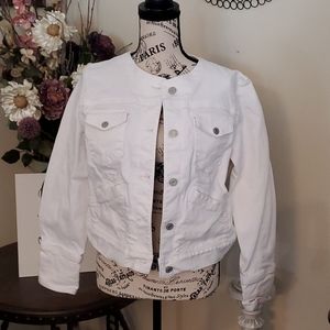 GAP white denim jacket